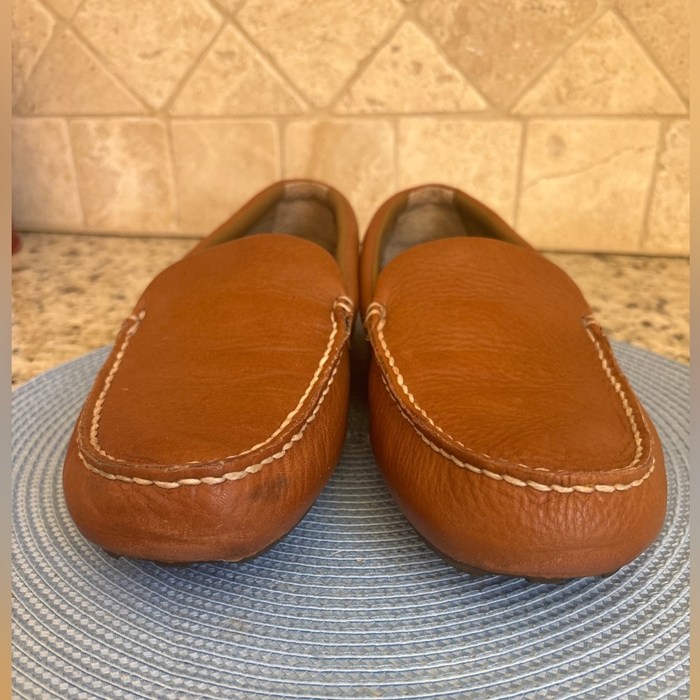 Sperry Men’s Top Sider. Leather Driving Slip On Loafers Caramel Light Brown 11 - Picture 4 of 10